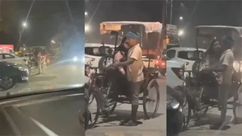 Girl Caught Dick - Rickshaw Puller Road Fuck MMS