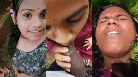 Desi GF Outdoor Blowjob and Rough Fucked by Boyfriend Video MMS