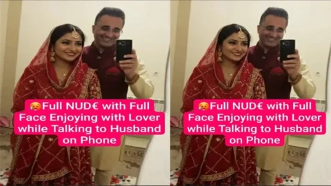 Talking to Husband - Horny Wife Oyo Receptionist Massage - Enjoying with Two Friends Viral Video