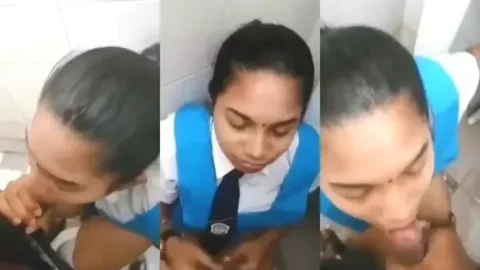 Desi Teen Schoolgirl Uniform Blowjob MMS Girlfriend Sucks Cock Video MMS