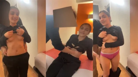 Slim NRI Babe Boobs And Ass Pressed By White Bf 2