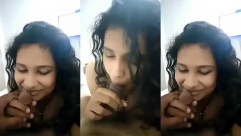 MMS of Curly Hair Mallu Girlfriend Sucking Boyfriend s Cock and Swallowing Cum Video MMS