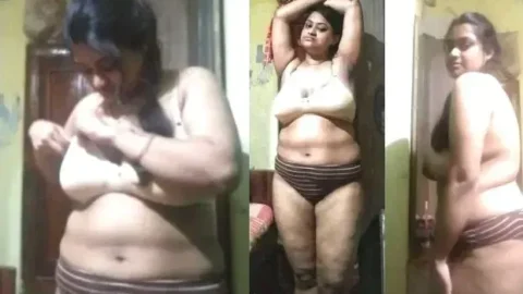 Horny Desi BBW Girlfriend Unhooks Her Bra to Expose Huge Natural Boobs Video MMS