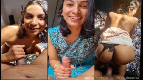 Desi Girl Deepika Saree - Deep Blowjob - Fucking Hardcore Sex
