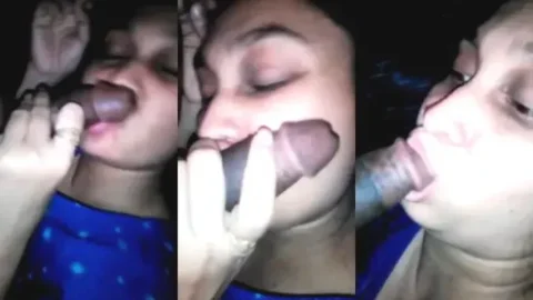 Desi Girlfriend Gags on Massive BBC in Interracial Blowjob MMS Video MMS