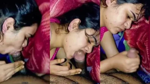 Beautiful horny Girl Blowjob
