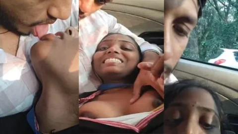 Tamil Hot Couple Enjoying Inside Car