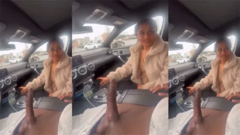 Indian Babe Giving Blowjob - in A Parked Car