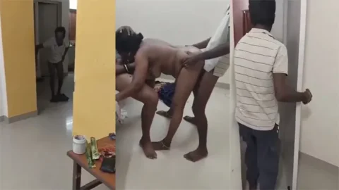 Tamil Mature Aunty Threesome Fucking Video