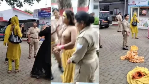 A Woman Walked Around Naked At The Police Station Nude