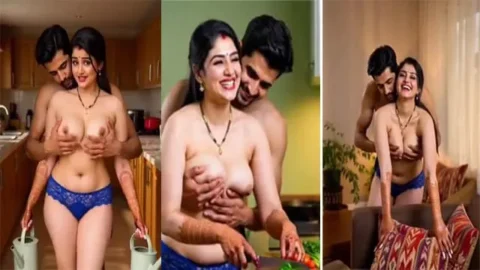 Bhabhi Boobs Presses His Nude Kinky Devar - AI Porn