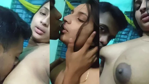 MMS of Desi Village GF Getting Her Boobs and Hard Nipples Sucked Video MMS