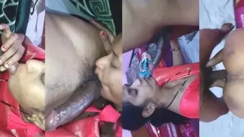 Cheating Desi Wife Sucks Cock and Gets Fucked Hard in Red Lingerie Video MMS
