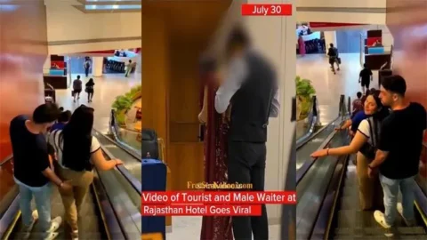 Bhabhi provoked waiter for sex in hotel in Rajasthan Leak