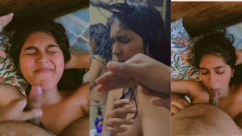 Sexy Indian Gf Blowjob Fucking Taking Cum On Face
