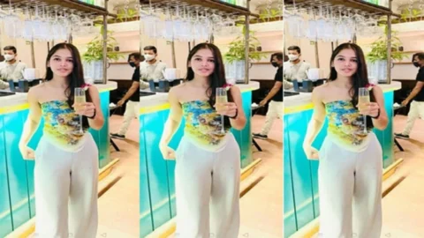 Drinking Sexy Horny Babe