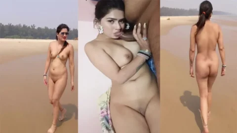 Walking Nude in Beach Desi Cute Bhabhi Sucking Cock 2
