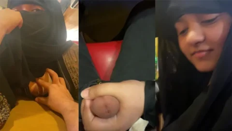 Restaurant Publicly Hot Girl Boobs Giving Blowjob Take Cum