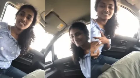 Nice Shape Figure Babe - Inside Car With Boyfriend