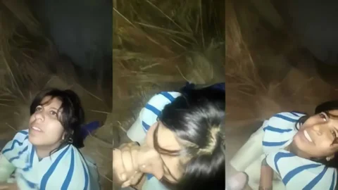 Desi Village Teen GF Kneeling For Sloppy Outdoor Blowjob Action Video MMS