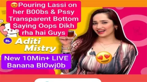 Aditi Mistry New Live Banana Blowjob Pouring Lassi on Her Boobs Mms Video