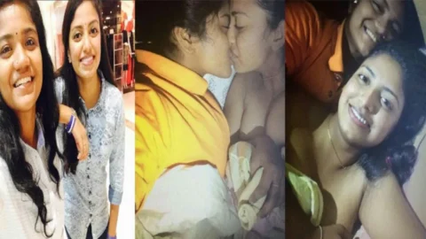 Happy Indian Lesbian Couple Topless Nude 2
