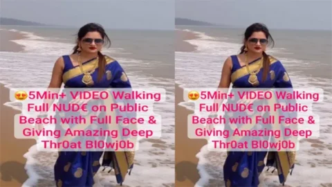 Beautiful Desi Model Latest Trending - Full Nude on Public Beach - Giving Amazing Deep Throat Blowjob