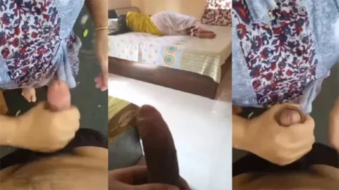 Brother Jerking Behind - His Sleeping Sisters Ass