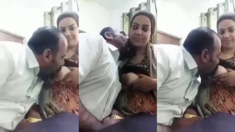 Muslim aunty ki homemade boobs sucking recording clip