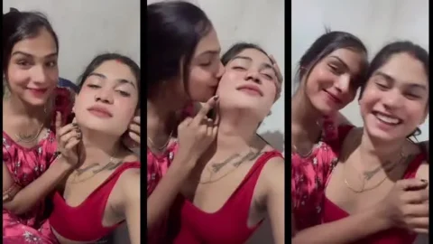 Desi Lesbian Friends Enjoying Intimacy in Bedroom