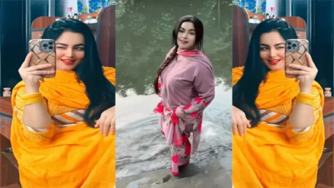 Beautiful Sexy Tiktoker - Showing Her Tight Boobs Video Call