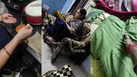 Son Groping his mom's boobs while she is sleeping Porn