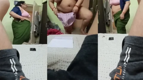Bigboob Hot Mom Changing - Front Of Her Son