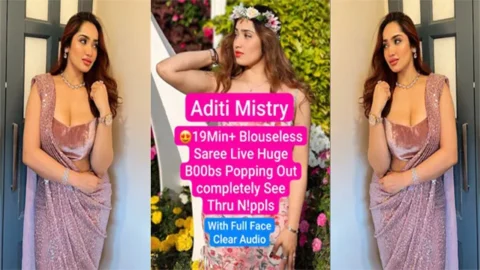 Aditi Mistry Most Requested New 19Min - App Exclusive Most Expensive Blouseless Saree Live