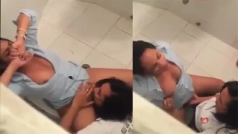 Desi Horny 2 Girls ON - Office Restroom Lesbian