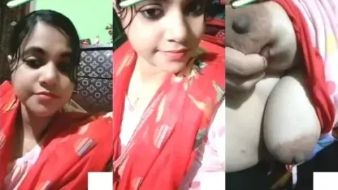 Desi Girl MMS Playing With Her Huge Tits And Hard Nipples Video MMS
