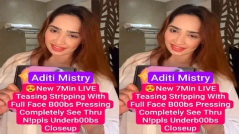 Aditi Mistry New App Exclusive Live Teasing Stripping Boobs Pressing