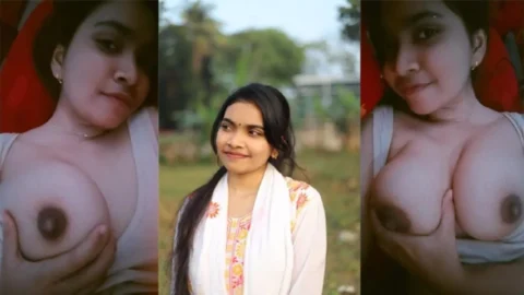 Desi Hot Tanker GF Pressing Boobs 2