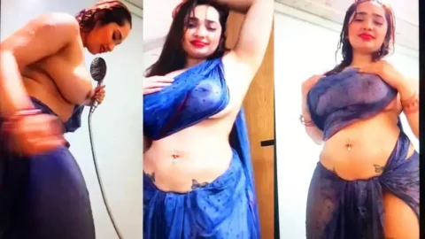 Aditi Mistry s Big Tits Bared in Wet Transparent Saree Live Stream Video MMS