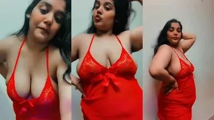 Hijabi Wife Red Night Dress