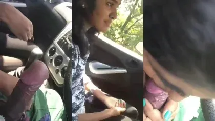 Desi Gf Giving Blowjob In Car