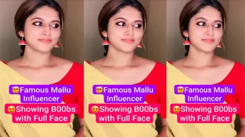 Famous Mallu Influencer Most Demanded - Premium Trending Showing - Boobs with Full Face Mms Video