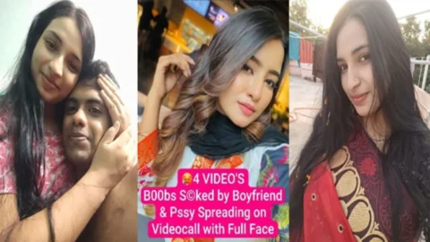 Horny Desi Girl Boobs Saked by Boyfriend with Full Face