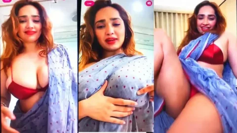 Aditi Mistry Nude Panty Slip Big Boobs Press In Blue Saree Live P03 Video MMS