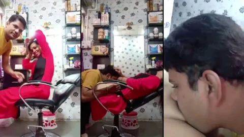 Beauty parlour me lover ne bhabhi ki pussy lick kari