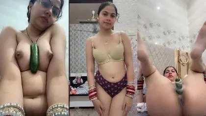 Punjabi Horny Wife Boobs Fuck With Dildo cucumbr Part 1
