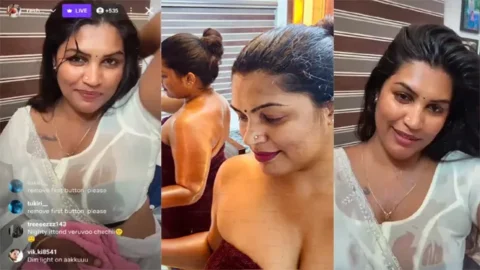 Mallu Makeup Artist Live with Reshma - Boobs Show