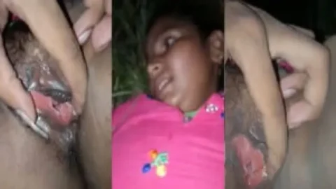 Desi BF makes video of pussy outdoors at night Desi Porn MMS