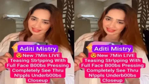 Aditi Mistrys Secret Hot Live Tease with Boobs Pressing Revealed MMS Porn