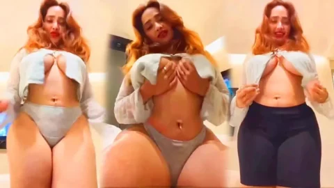 Aditi Mistry Nude Boobs Expose in Small Shirt Exclusive Live Part1 Video MMS
